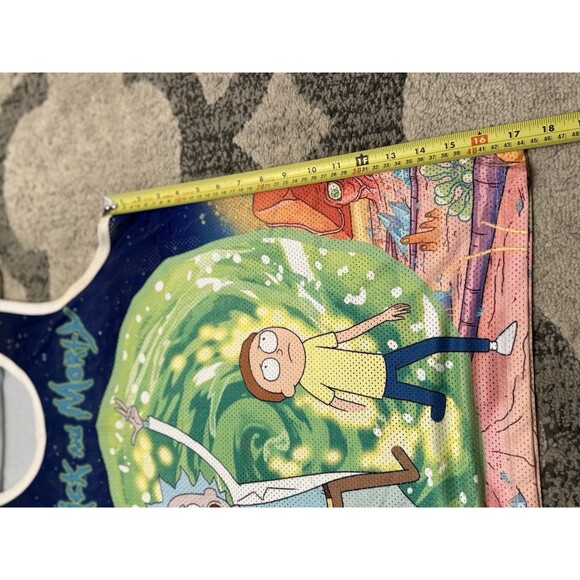Yeezzi Rick and Morty Hoodie Colorful Print, Graphic Jersey, Size S/M - Picture 5 of 9